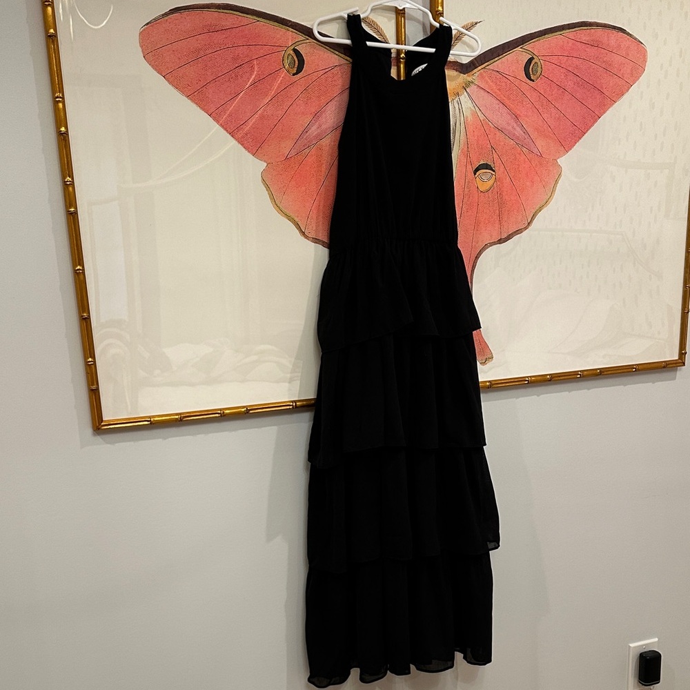 Grace Karin Black Tiered Maxi Dress